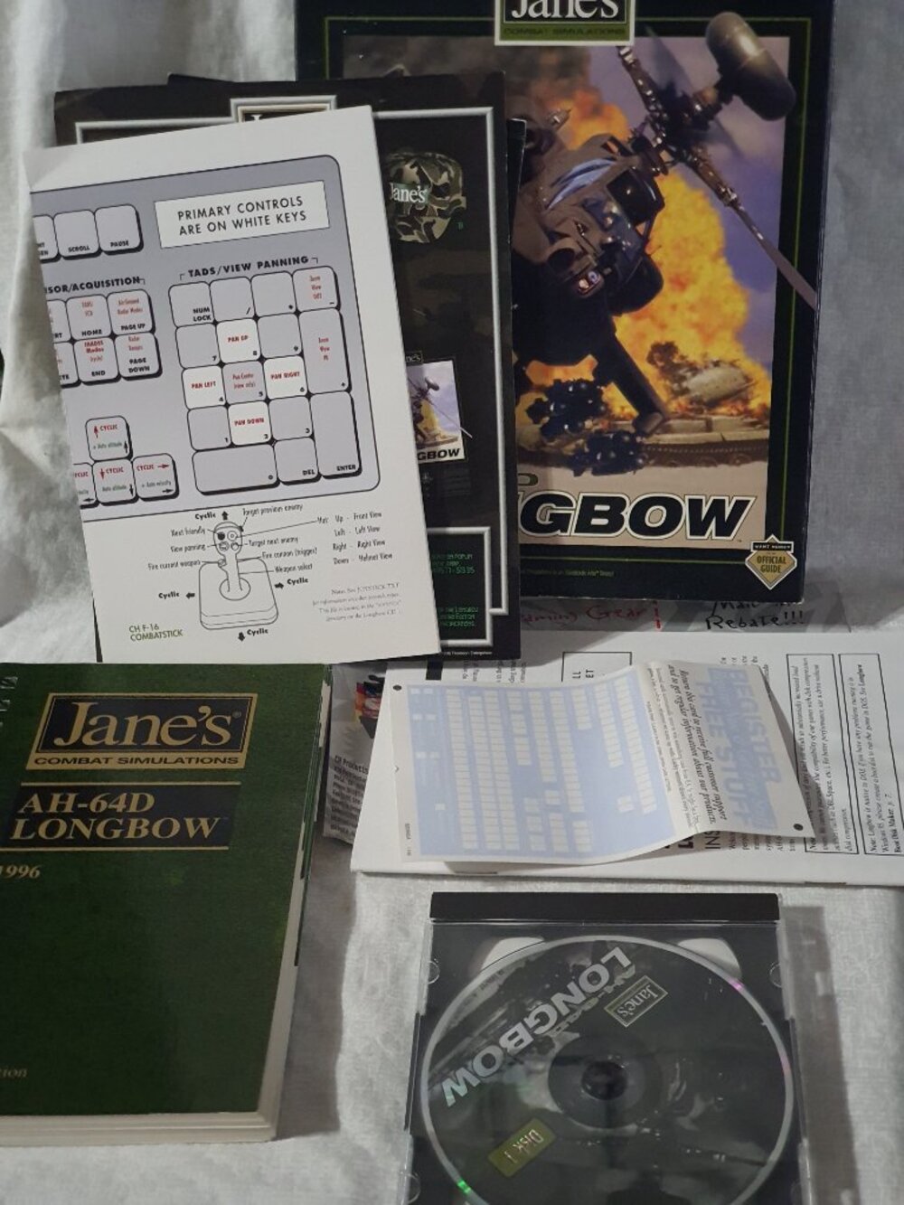 Jane's AH-64D Longbow Limited Ed. Big Box PC 1997 Complete CD ROM Classics